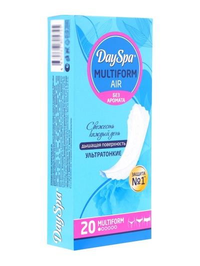 Прокладки ежедневные Day Spa, мультиформ Air, без запаха, нормал, 20 шт.