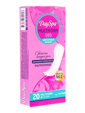 Прокладки ежедневные Day Spa, мультиформ, цветочный аромат, ультратонкие, 20 шт.