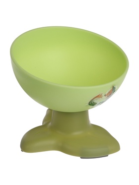 Миска на подставке под углом, зелёная