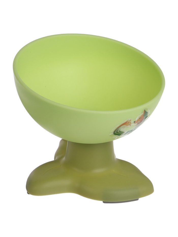 Миска на подставке под углом, зелёная