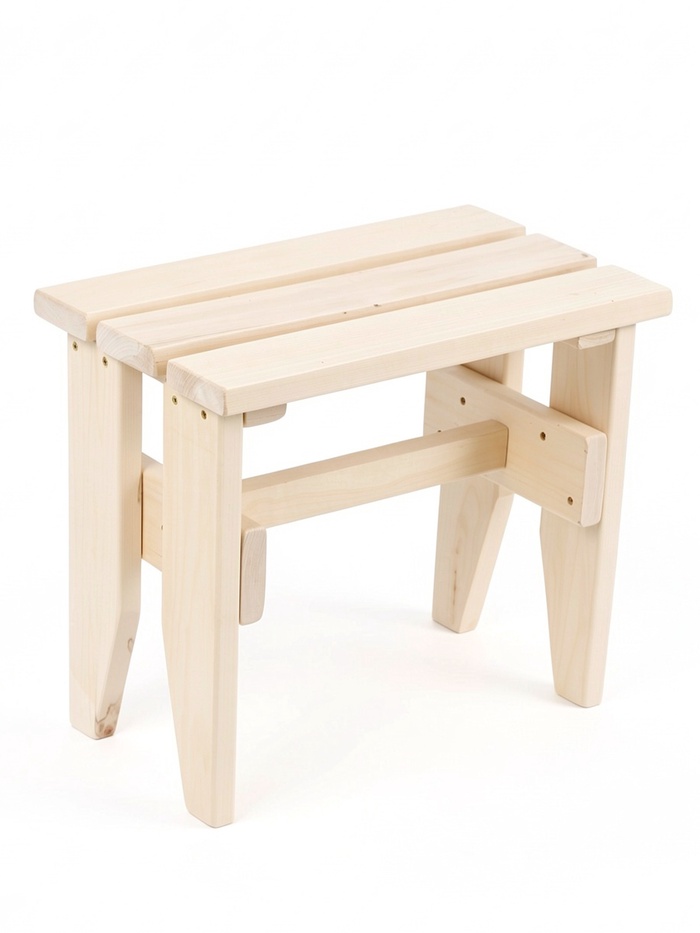 Лавка деревянная для дачи и бани, 33×50×43 см