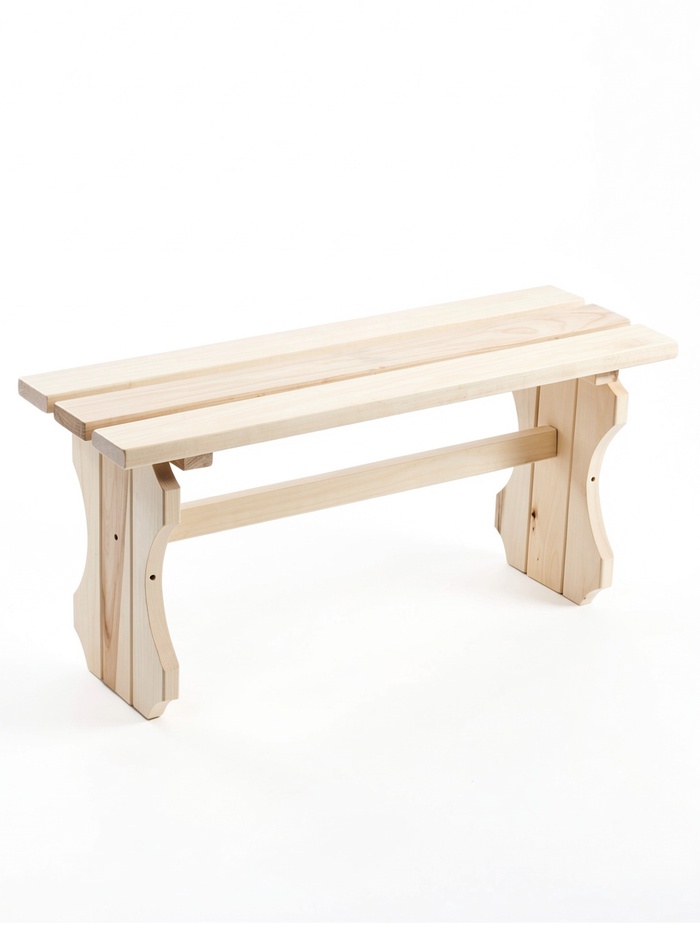 Лавка деревянная для дачи и бани, «Резная №2», 90×30×42 см