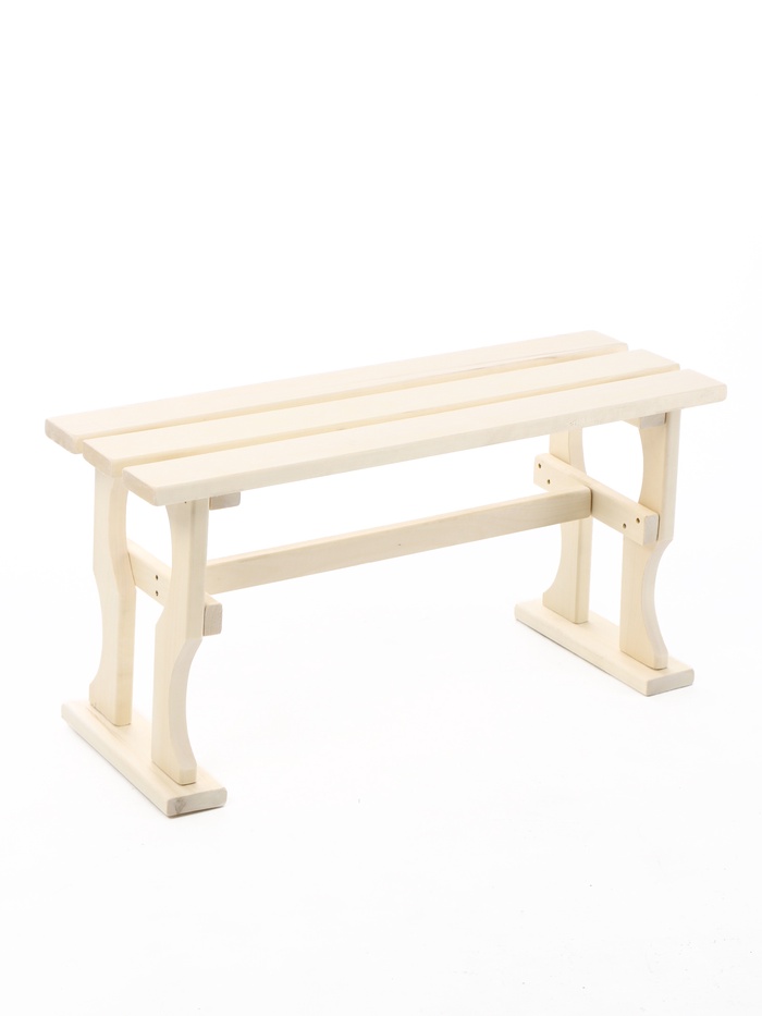 Лавка деревянная для дачи и бани, «Резная №3», 90×30×42 см