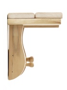 Полка-вешалка для бани и сауны «Малютка №1», 29×14×17 см, деревянная, 3 крючка - Фото 5