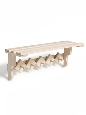 Полка - вешалка 5 крючков 79х29х23 см