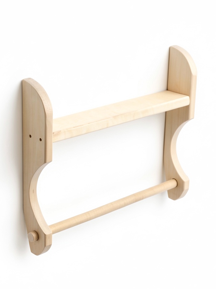 Полка для бани и сауны резная №1, 55×9×45 см, деревянная