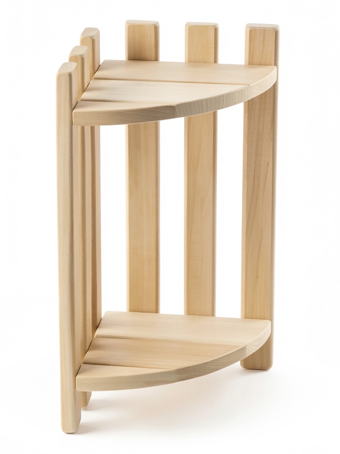 Полка угловая 2 яруса 35х19х19 см