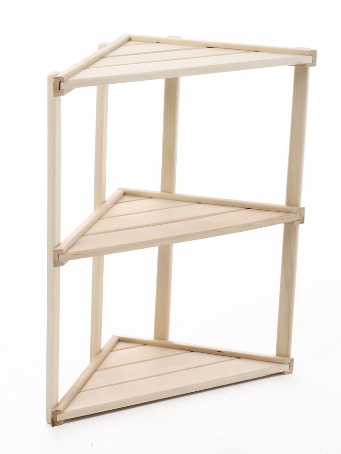 Полка угловая 3 яруса 68х48х29 см