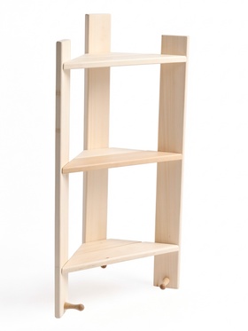 Полка угловая 3 яруса, 3 крючка 74х40х16 см