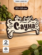 Табличка 2-слойная "Сауна" 30х15 см - фото 809622300