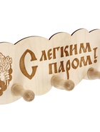 Табличка банная "Облако" 3 крючка 25х13 см - фото 809622315