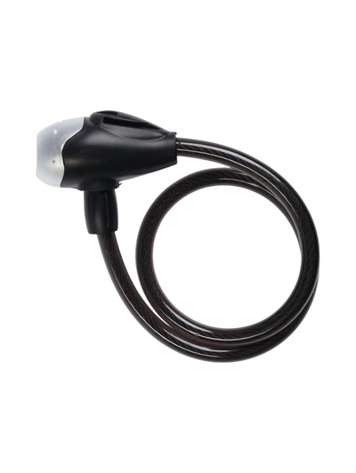 УЦЕНКА Замок навесной велосипедный LOCKLAND, 10х650 мм, перфорированный ключ, цвет черный