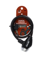 УЦЕНКА Замок навесной велосипедный LOCKLAND, 10х650 мм, перфорированный ключ, цвет черный - Фото 3