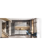 УЦЕНКА Кухонный гарнитур 2000 Челси, Бетон светлый/Белый/Кастилло - Фото 13