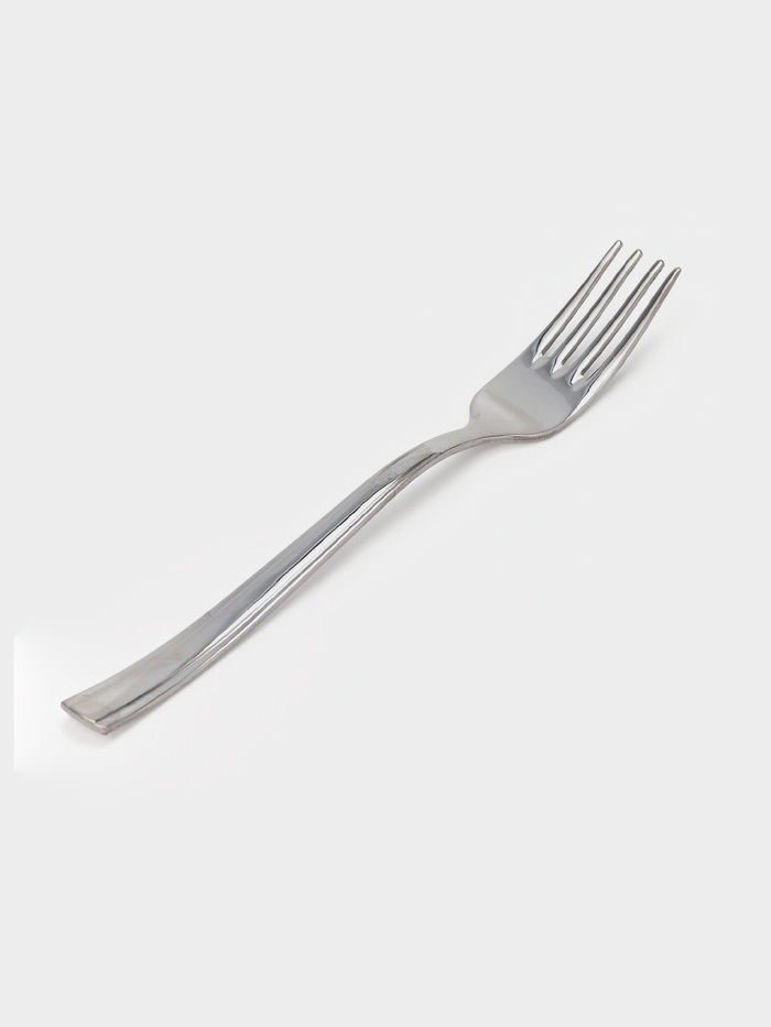 Вилка десертная «Торжество», длина 17.5 см, толщина 2 мм, нержавеющая сталь, серебристая