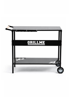 Столик на колесах Grillme, 35×115×83 см, для мангала, сталь 1 мм, чёрный