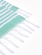 Полотенце пляжное пештемаль «Этель», 75×170 см, зелёное - Фото 3