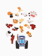 Макси - пазлы в металлической копилке с замочком «Синий трактор» 10952684