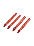УЦЕНКА Мелки разметочные ЛОМ, восковые,110 мм, в упаковке 4 шт., красные - Фото 1