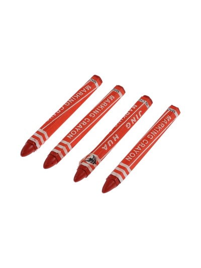 УЦЕНКА Мелки разметочные ЛОМ, восковые,110 мм, в упаковке 4 шт., красные