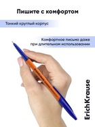 Набор ручек шариковых ErichKrause Slender Stick Orange, SuperGlide, 4 штуки, узел 0.7 мм, синий 10998678 - фото 9823321