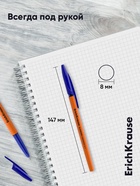 Набор ручек шариковых ErichKrause Slender Stick Orange, SuperGlide, 4 штуки, узел 0.7 мм, синий 10998678 - фото 9823322