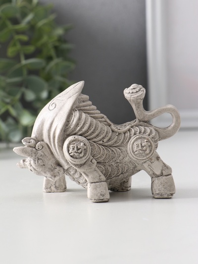 УЦЕНКА Фигура «Золотой телец» 10×5×6,,5 см, серый