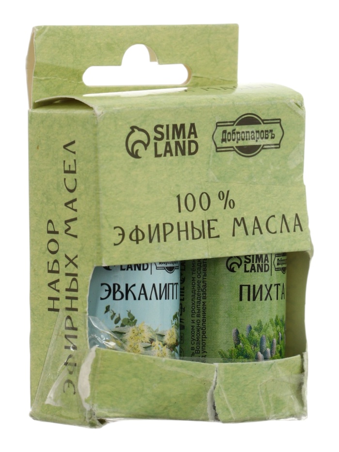УЦЕНКА Набор эфирных масел пихта, эвкалипт, "Добропаровъ", 2 шт по 17 мл - Фото 1