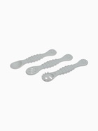 Ложка детская для прикорма, силикон, набор 3 шт., серый M&B - Фото 2