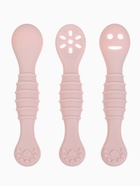 Ложка детская для прикорма, силикон, набор 3 шт., розовый M&B - Фото 3