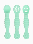 Ложка детская для прикорма, силикон, набор 3 шт., мятный M&B - Фото 1