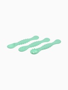 Ложка детская для прикорма, силикон, набор 3 шт., мятный M&B - Фото 2