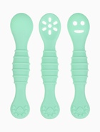 Ложка детская для прикорма, силикон, набор 3 шт., мятный M&B - Фото 3