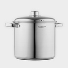 Кастрюля Катунь «Гретта», 7.3 л, d=22 см, капсульное дно, индукция, нержавеющая сталь, AISI - 201 - Фото 2