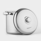 Кастрюля Катунь «Гретта», 7.3 л, d=22 см, капсульное дно, индукция, нержавеющая сталь, AISI - 201 - Фото 3