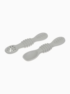 Ложка детская для прикорма, силикон, набор 2 шт., серый M&B - Фото 2