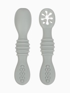 Ложка детская для прикорма, силикон, набор 2 шт., серый M&B - Фото 3