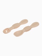 Ложка детская для прикорма, силикон, набор 2 шт., бежевый M&B - Фото 2