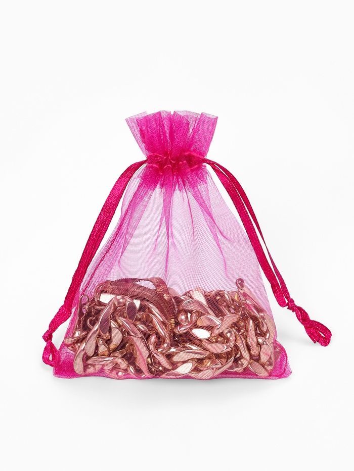 Набор мешочков подарочных 100 шт. 9×12 см, малиновый - Фото 1