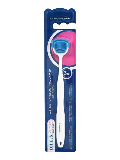 Щетка для языка 3 в 1, D.I.E.S., 1 шт.