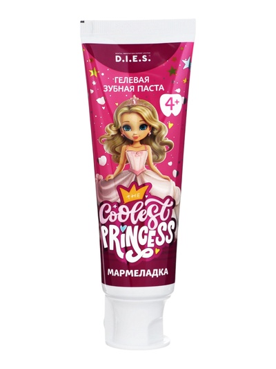 Зубная паста детская D.I.E.S. «Принцесса», вкус мармелада, от 4 лет, 75 мл