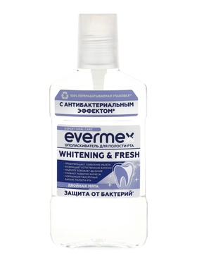Ополаскиватель для рта Evermex Whitening& Fresh, 250 мл