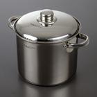 Кастрюля Катунь «Гретта», 5.7 л, d=20 см, капсульное дно, индукция, нержавеющая сталь, AISI - 201 - Фото 1