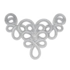 Вышивка декоративная, серебро, 2 шт - фото 809623090