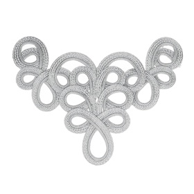 Вышивка, серебро, в наборе 2 штуки