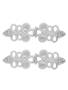 Вышивка декоративная, серебро, 22 см, 2 шт - фото 809623091