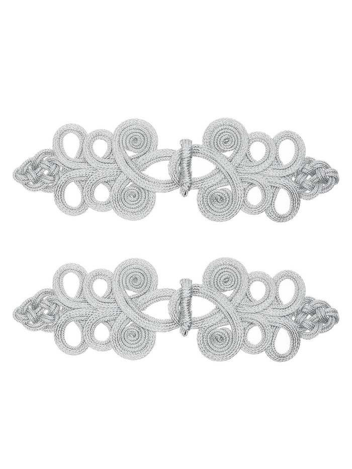 Вышивка декоративная, серебро, 22 см, 2 шт. - Фото 1