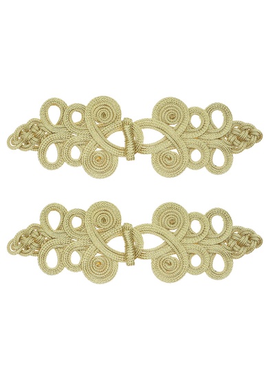 Вышивка декоративная, золото, 22 см, 2 шт.