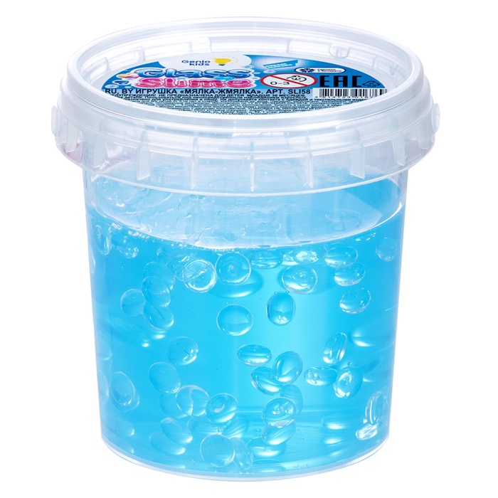 Слайм «Мялка-жмялка», голубой - Фото 1