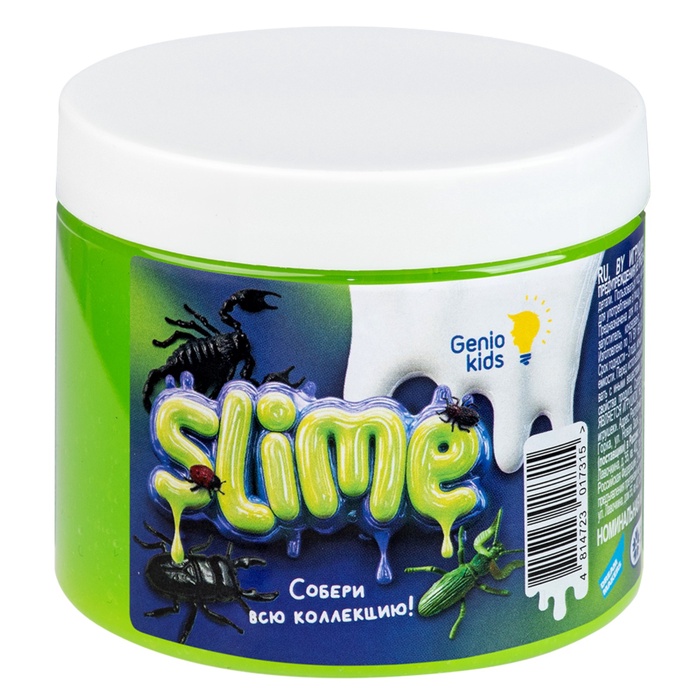 Слайм «Мялка-жмялка», зелёный, с фигуркой, 180 г - Фото 1